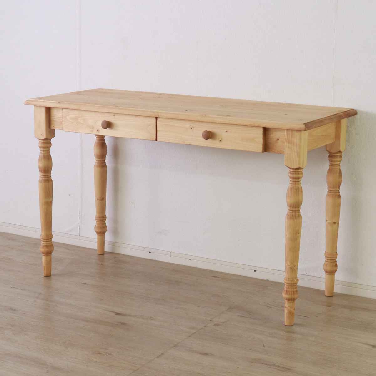 楽天市場】ワークデスク 引き出し付き 幅120cm 天然木 カントリー調