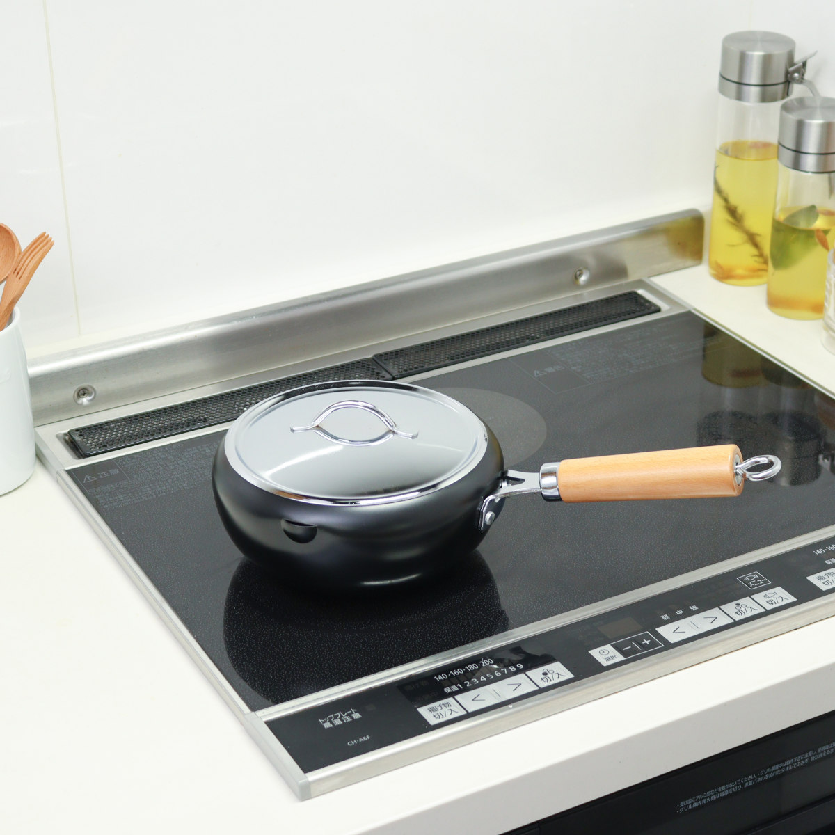 楽天市場】片手天ぷら鍋 20cm IH対応 蓋付き ラルス 油はねしにくい