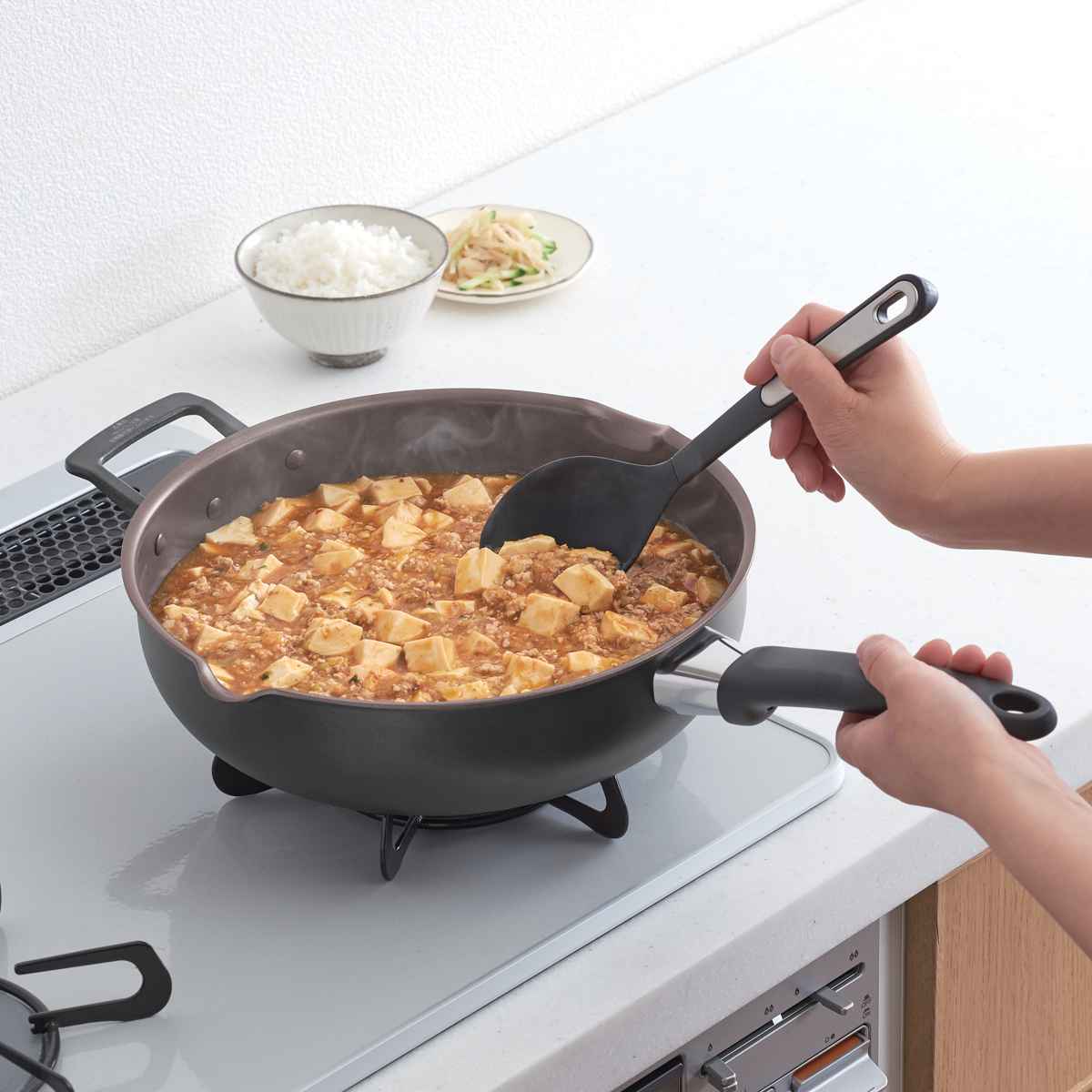 楽天市場】フライパン 24cm ガス火専用 取っ手付き デュラブルシリーズ