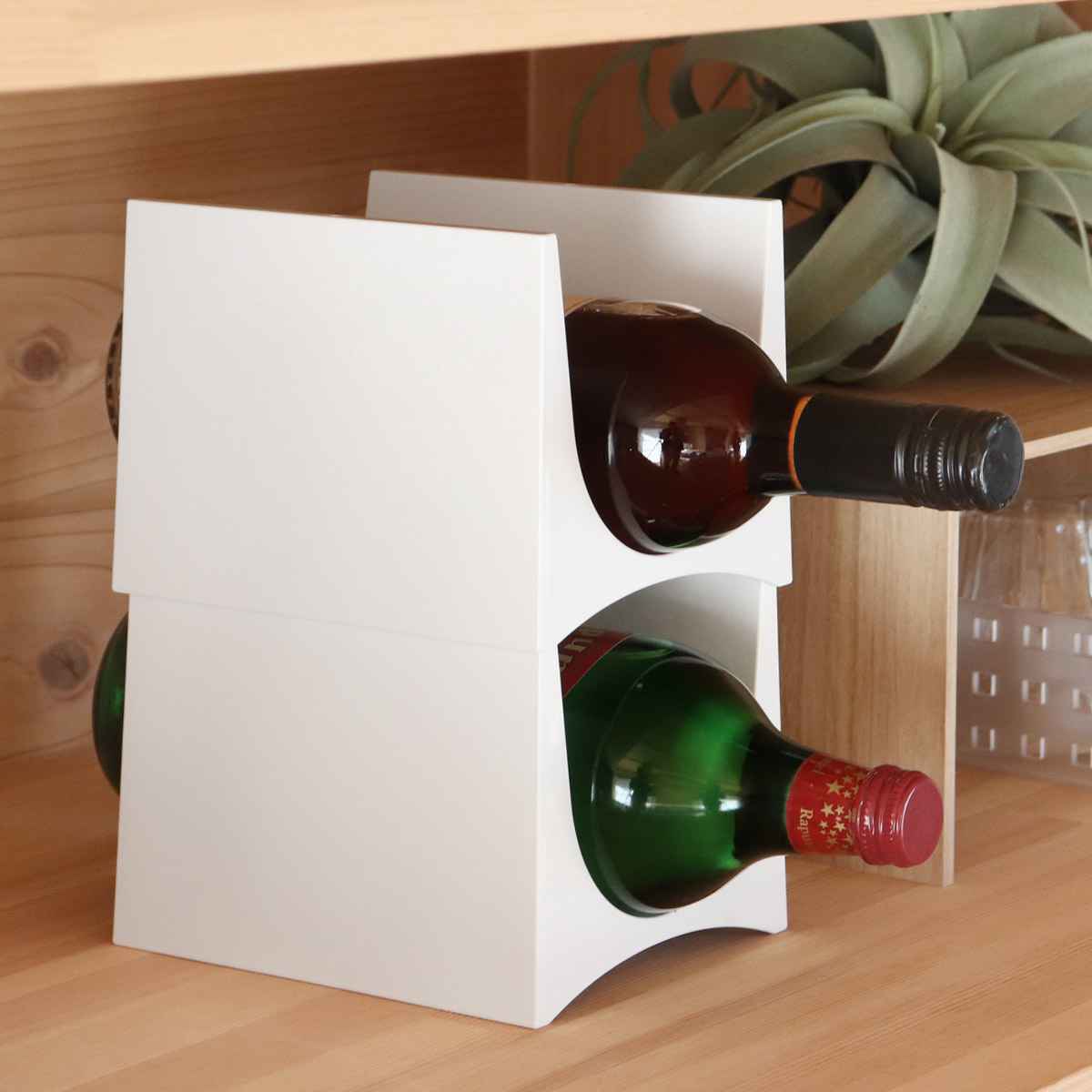 楽天市場】ワインラック プラスチック スタッキング 同色2個セット