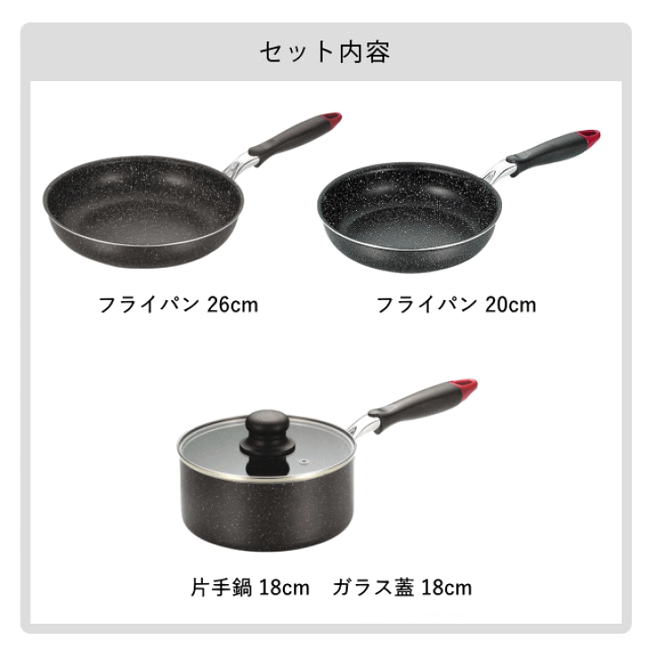 楽天市場】【SALE ポイント5倍】鍋 フライパン セット IH 対応