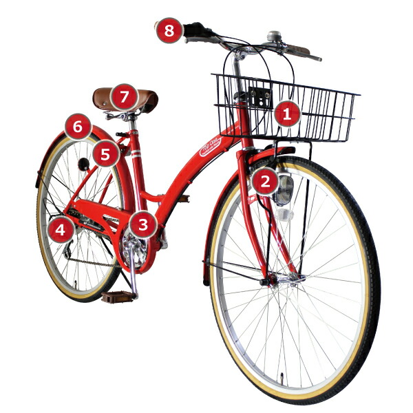 楽天市場】ママチャリ シティサイクル 自転車 26インチ 【本島送料