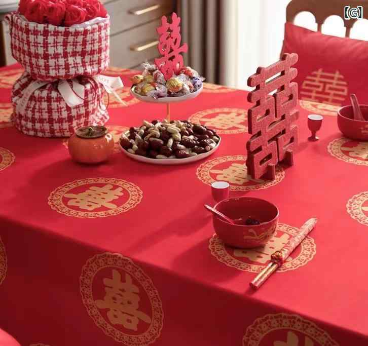 楽天市場】テーブルクロス 布 赤 中華風 ダイニングテーブル 正方形