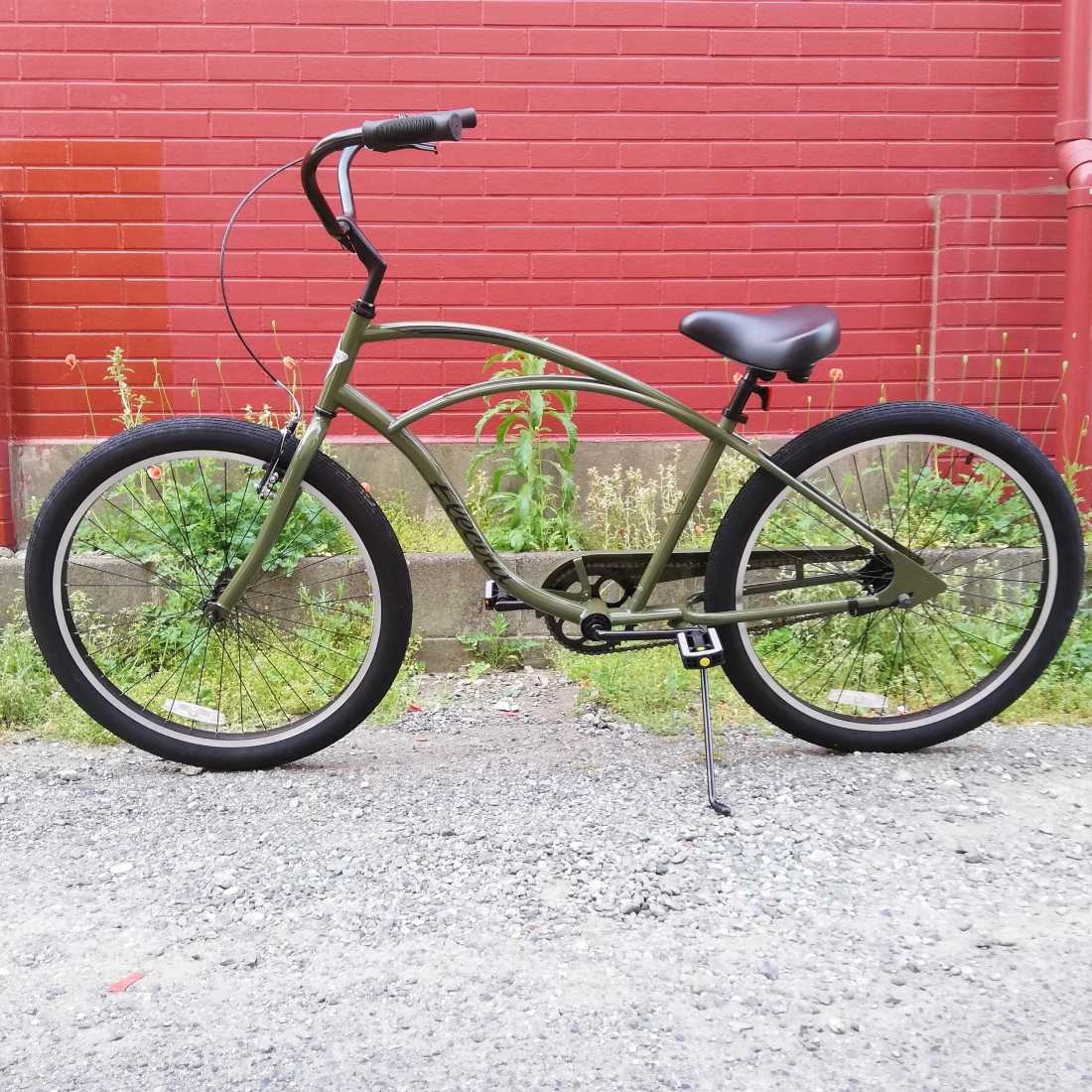 楽天市場】自転車 通販 ELECTRA CRUISER-1 オリーブ エレクトラ ビーチ