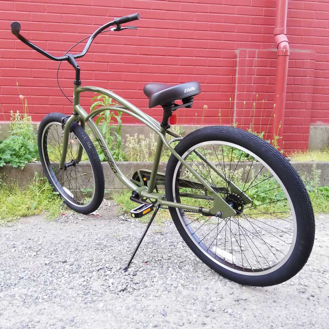 楽天市場】自転車 通販 ELECTRA CRUISER-1 オリーブ エレクトラ ビーチ