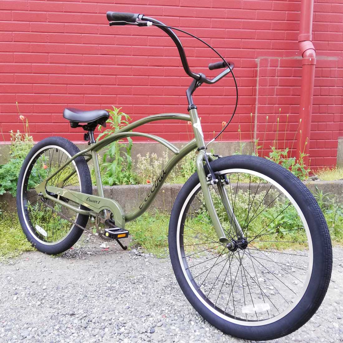 楽天市場】自転車 通販 ELECTRA CRUISER-1 オリーブ エレクトラ ビーチ