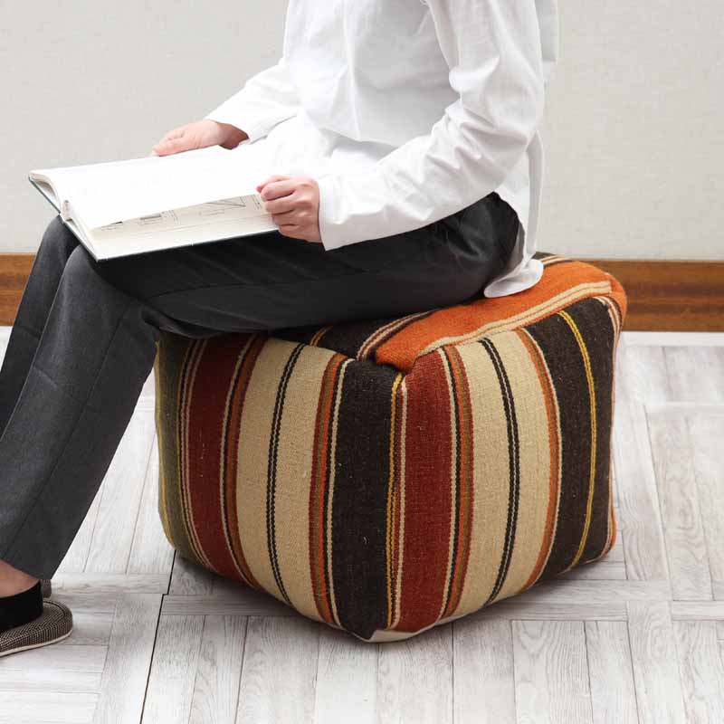 楽天市場】【アウトレット】プフクッション スツール オットマン