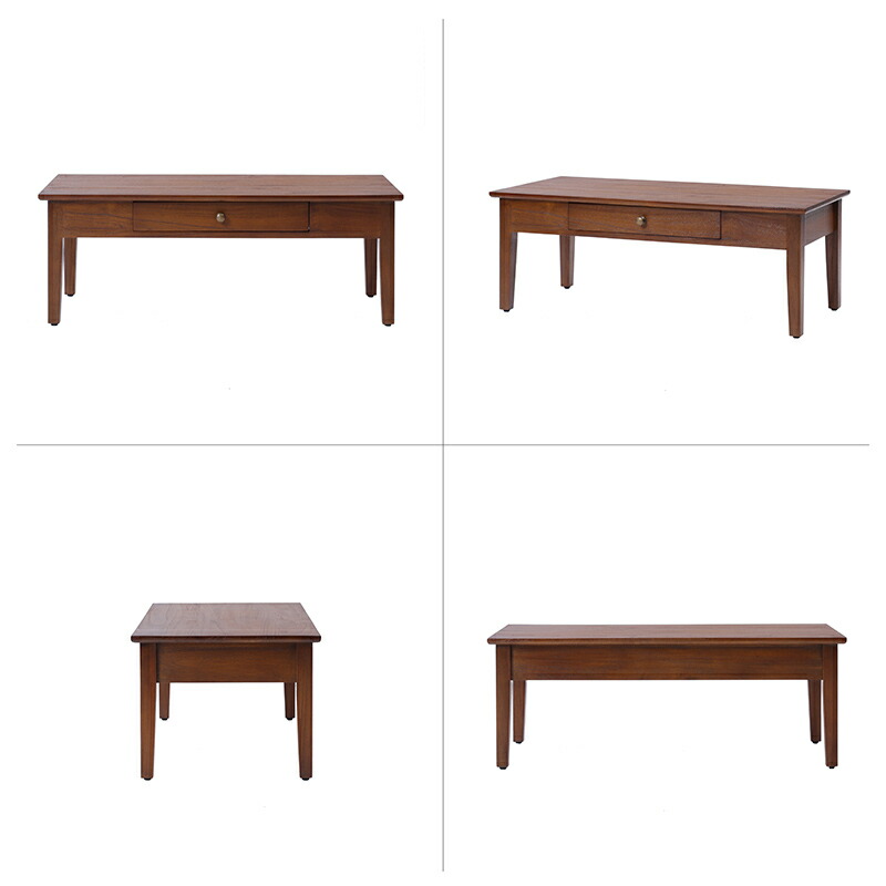 楽天市場】アジアン家具 チーク無垢材 ローテーブル 95cm幅 角型