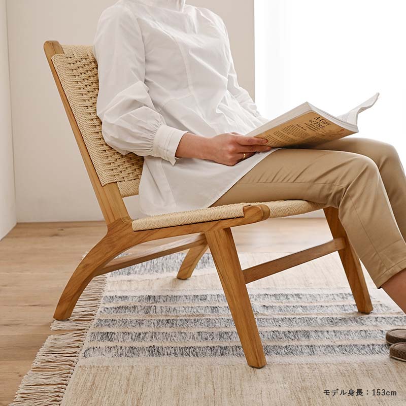 楽天市場】ペーパーコード チェア チーク無垢材 ソープ仕上げ 家具 無