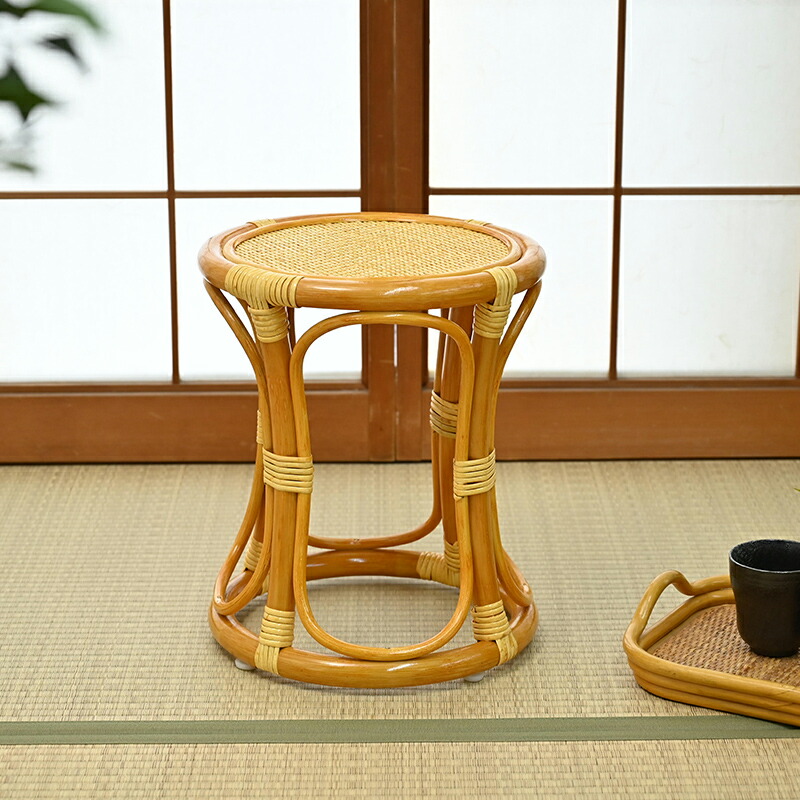 楽天市場】籐家具 スツール・チェア ラタン籐製いす 背もたれなし軽量