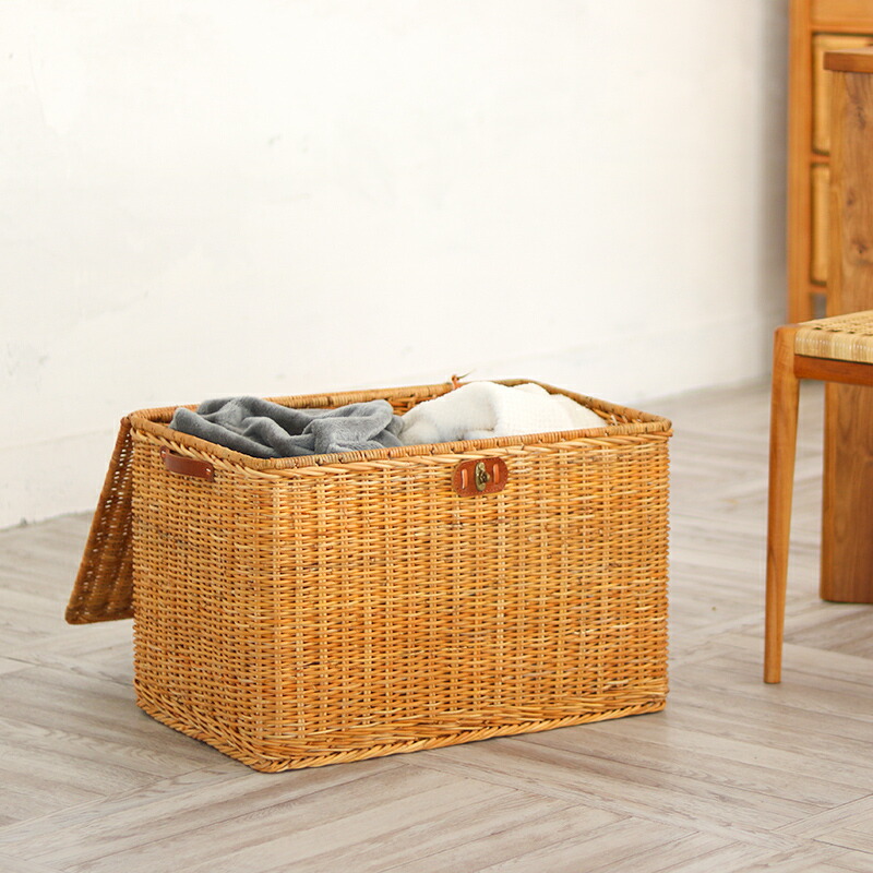 楽天市場】籐家具 ラタンバスケット フリーボックス GK715ME ラタン 籐