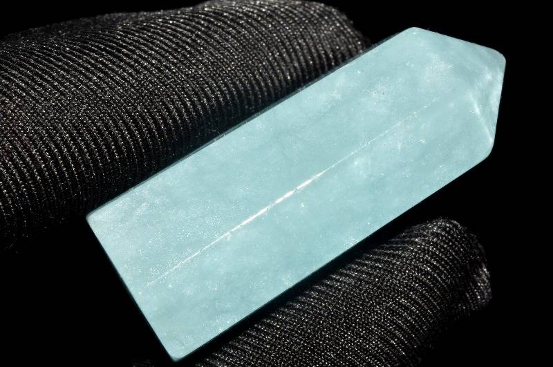 楽天市場】アクアマリン 39-49X18-20mm 六角柱ポイント 天然石