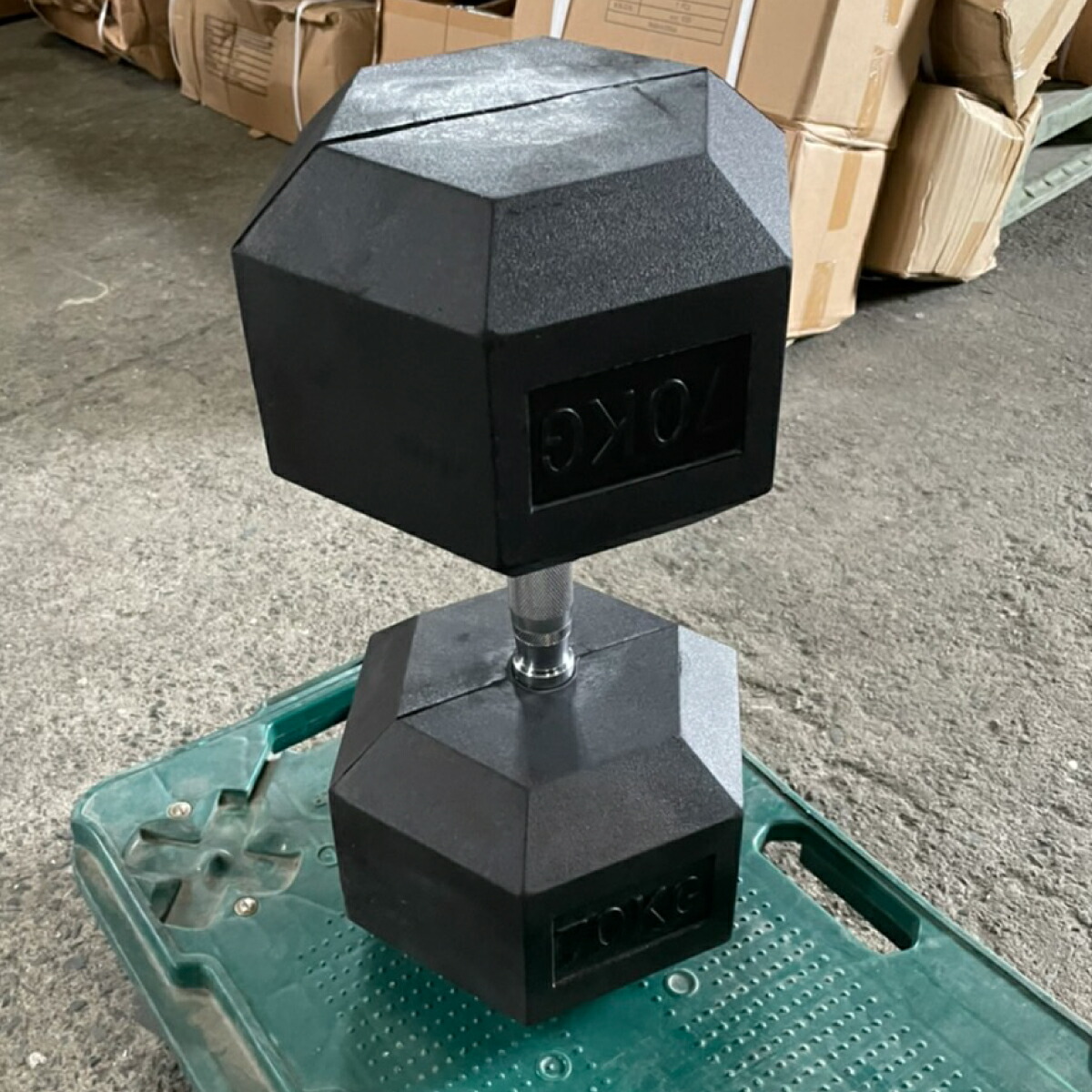 楽天市場】ラバー ヘックス ダンベル 70kg × 2個 計140kg セット