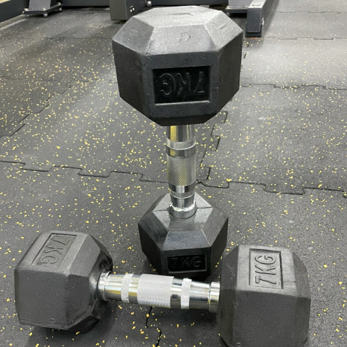 楽天市場】ラバー ヘックス ダンベル 7kg × 2個 セット バーベル