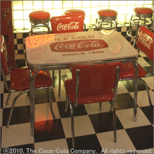 楽天市場】ガラストップ ダイナーテーブル（コカ・コーラ）Uシリーズ