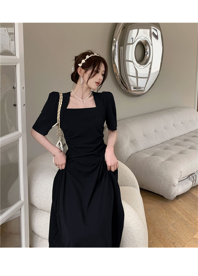 楽天市場】半袖ワンピース レディース ワンピース レトロ スクエア