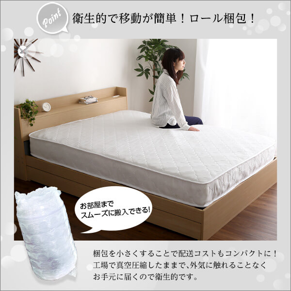 楽天市場】クイーンサイズ マットレス 単品 ホワイト 白 160cm幅