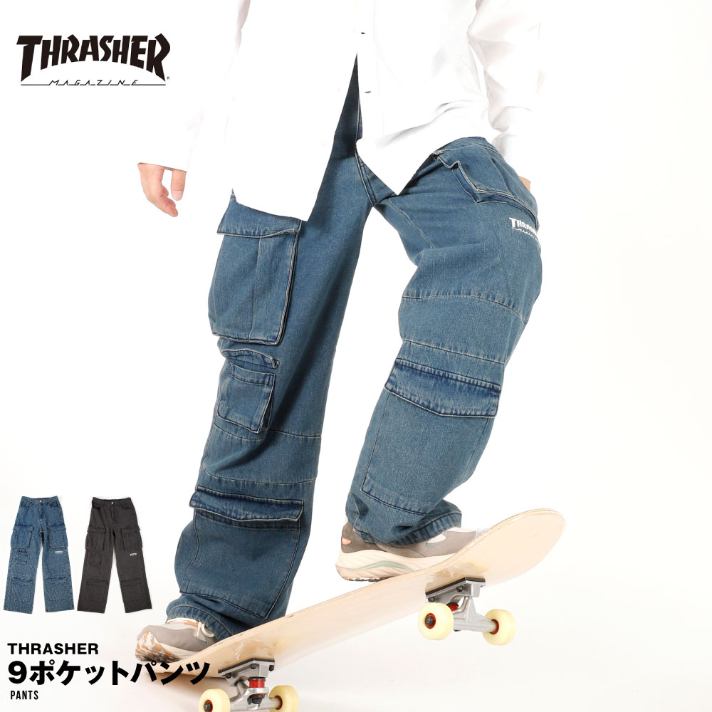 楽天市場】スラッシャー THRASHER 9ポケットパンツ パンツ デニム
