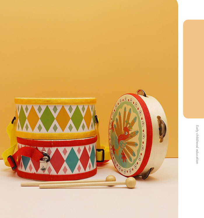 楽天市場】【送料無料】知育玩具 木のおもちゃ 太鼓 楽器 打楽器 音楽