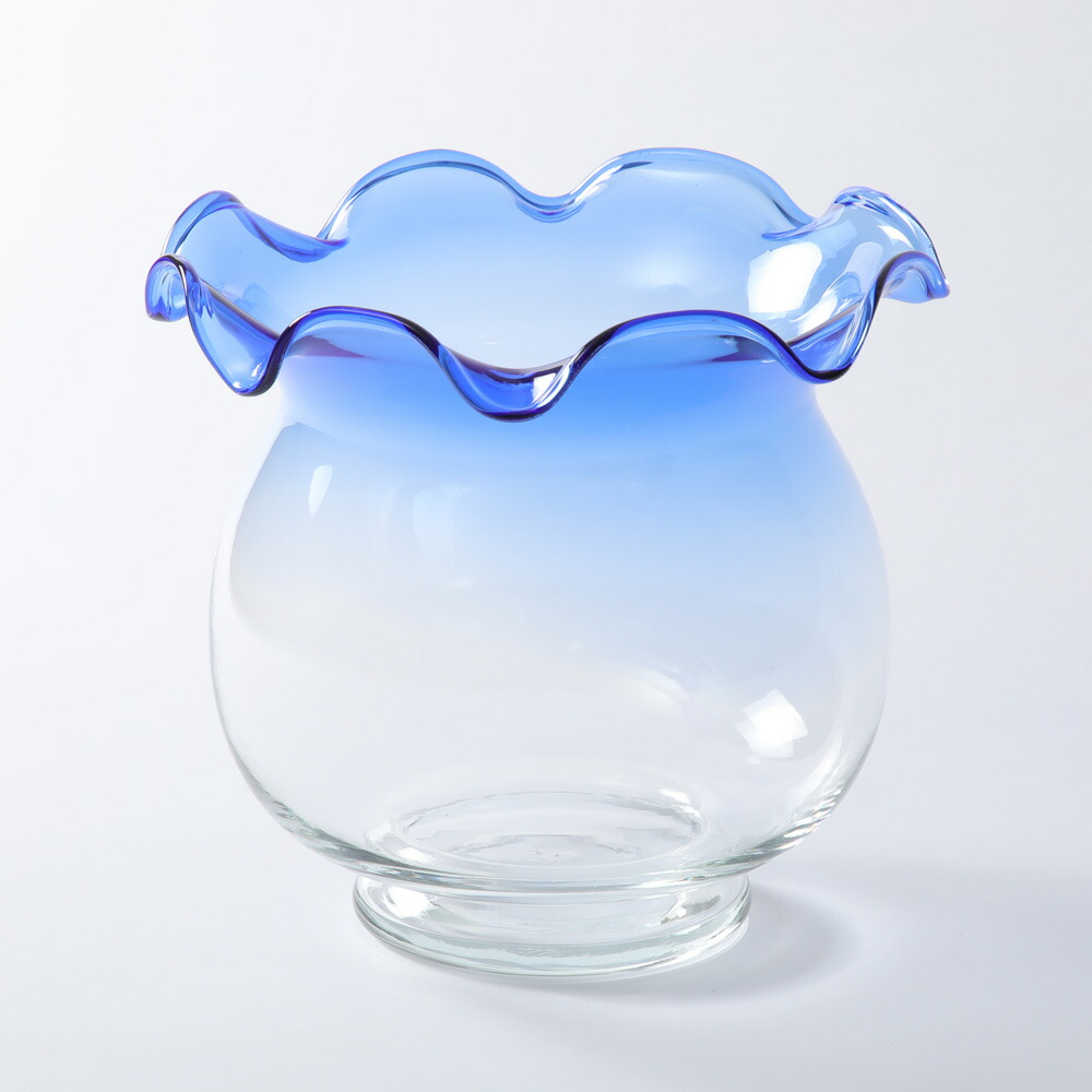 楽天市場】廣田硝子 金魚鉢 青 きんぎょ鉢 水槽 アクアリウム 昭和