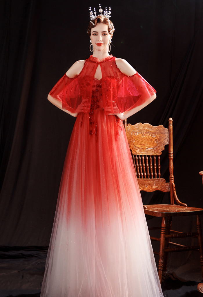 楽天市場】ANGEL カラードレス ベアトップ 肌透け ラメ チュール