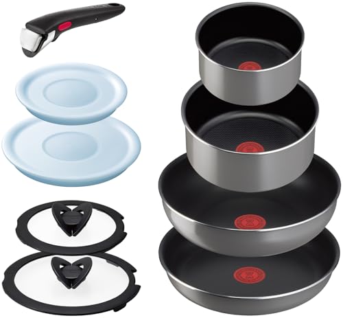 ティファール 取っ手のとれる 鍋 フライパンセット 9点セット」の人気