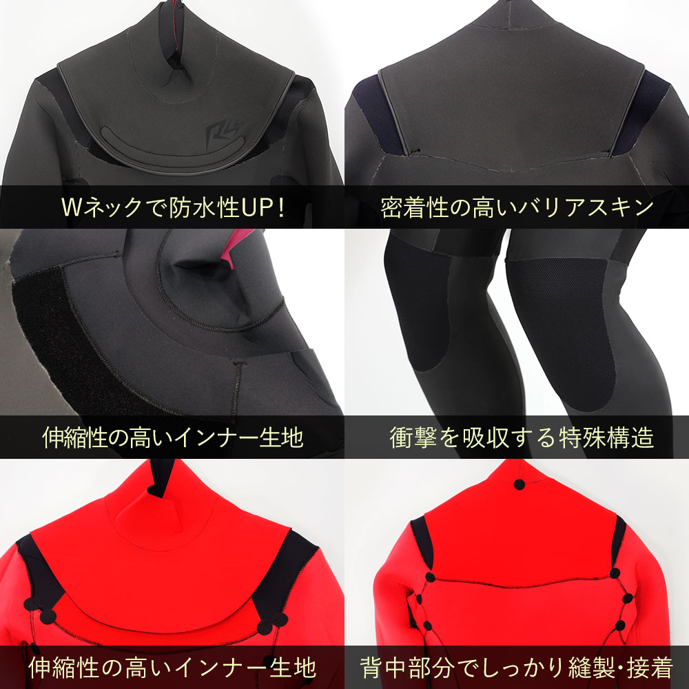 楽天市場】[ｽｰﾊﾟｰｾｰﾙ価格+ｸｰﾎﾟﾝ]セミドライ 5×3mm RSS SURF ウェット