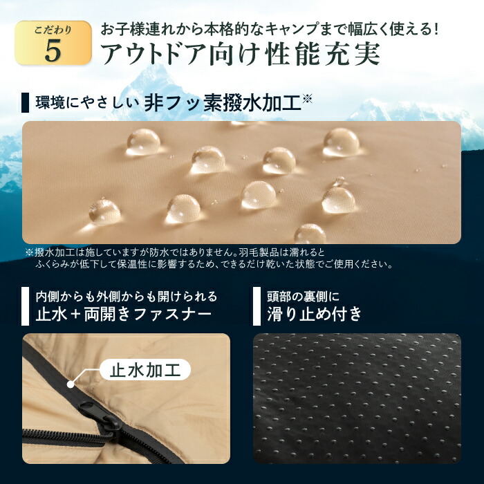 楽天市場】GOKUMIN シュラフ 寝袋 冬用 軽量 オールシーズン ダウン