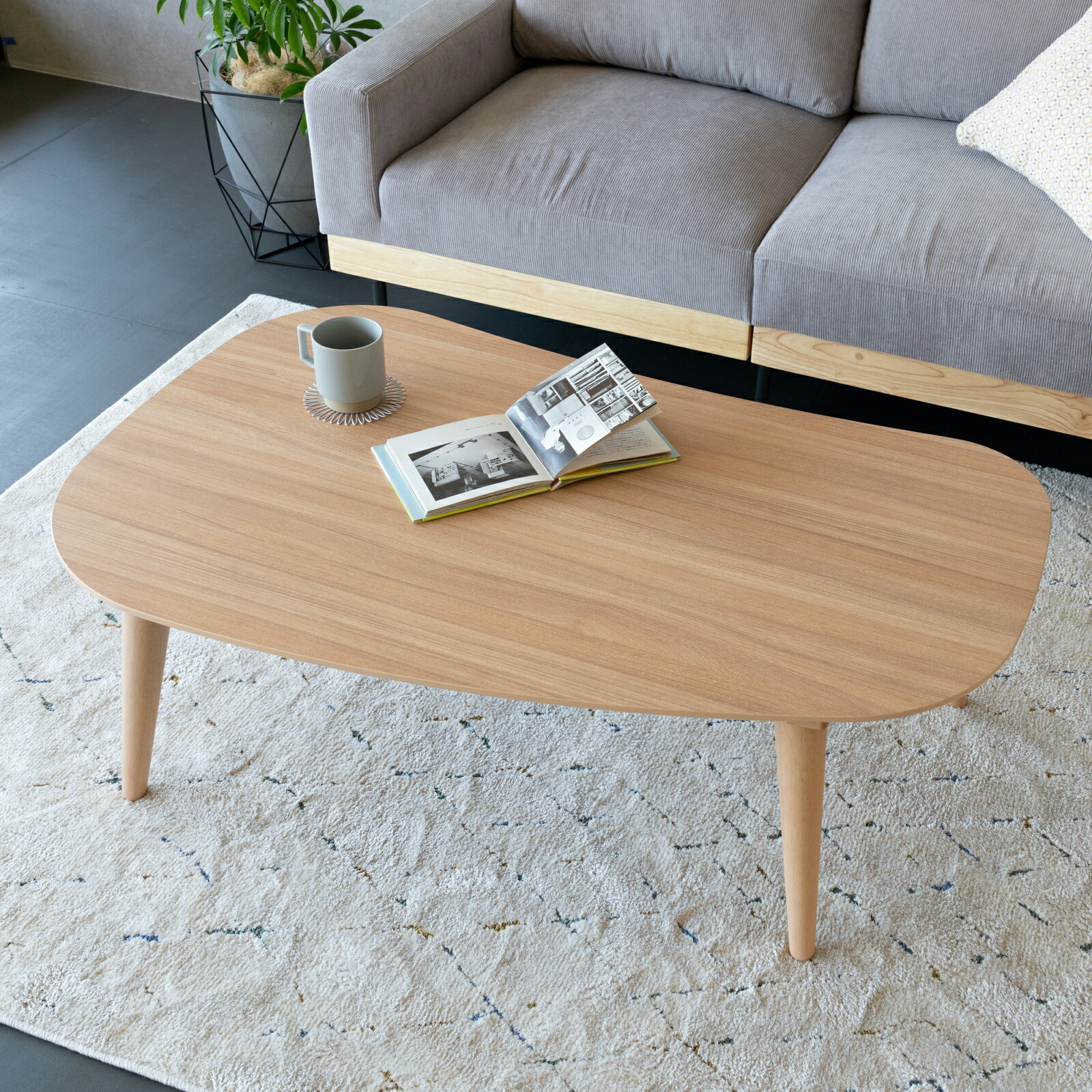 楽天市場】こたつ テーブル ビーンズ型 105×65cm おしゃれ こたつ