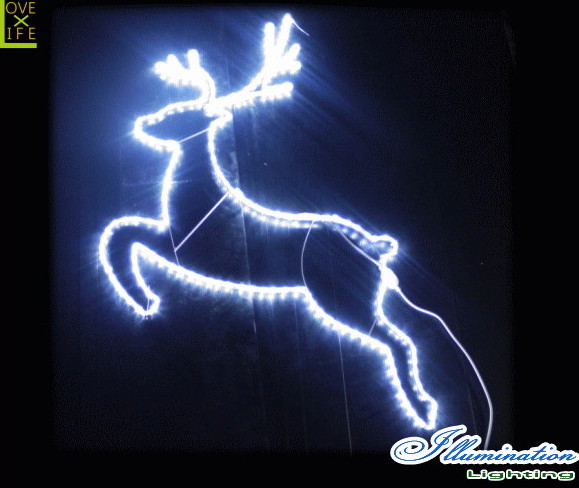 楽天市場】【イルミネーション】ホッピングトナカイ【ホワイト