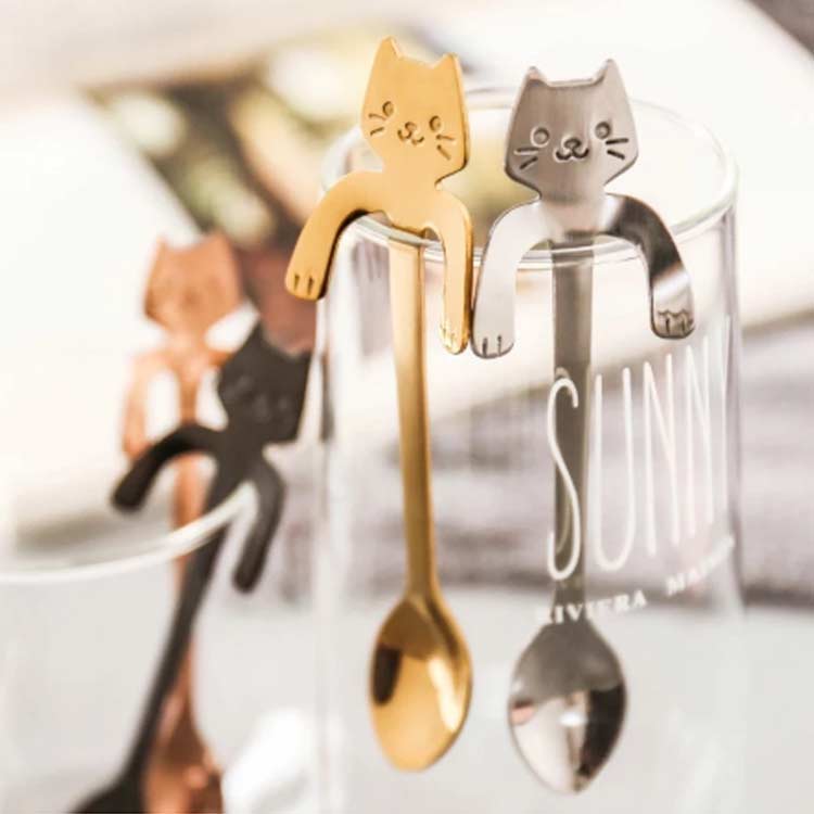 楽天市場】掛けられる コーヒースプーン 2本セット 猫 ネコちゃん