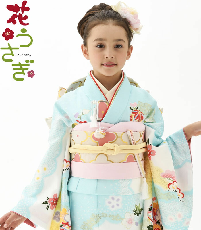 七五三男児MIN30 花うさぎ　小物なし 楽天市場】七五三 753 着物 3歳 男の子 被布セット 花うさぎ ブランド