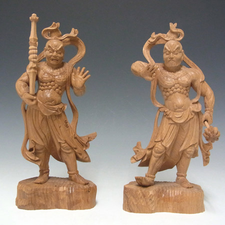 楽天市場】木彫り 仏像 仁王像(金剛力士像) 高さ23cm 欅製 [Ryusho