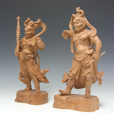 楽天市場】木彫り 仏像 仁王像(金剛力士像) 高さ23cm 欅製 [Ryusho