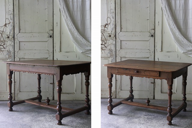 楽天市場】フランスアンティーク ドロワー付きデスク 机 E76 : リカム