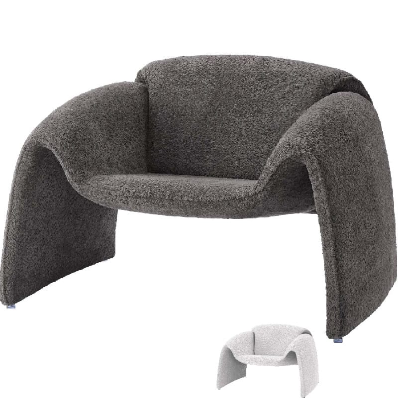 楽天市場】ソファ ( ソファ ソファー ブークレ素材 ダークグレー 1人