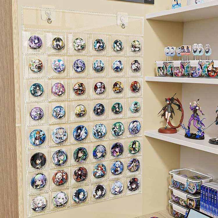 楽天市場】缶バッジ専用 収納ファイル 壁掛け ウォールポケット 缶