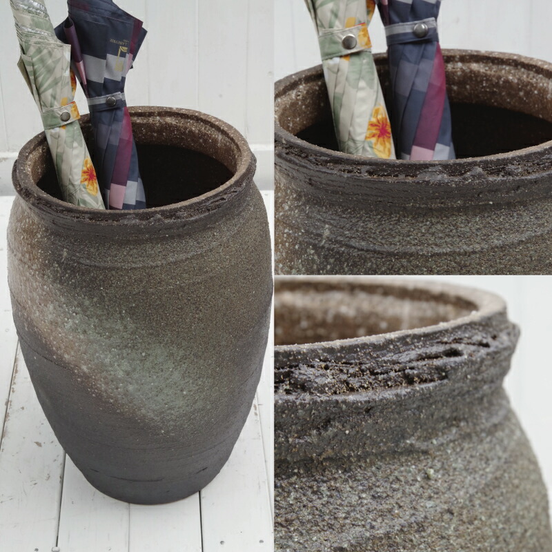 楽天市場】【あす楽対応】傘立て 陶器 信楽焼き 灰釉傘立（W320×H460