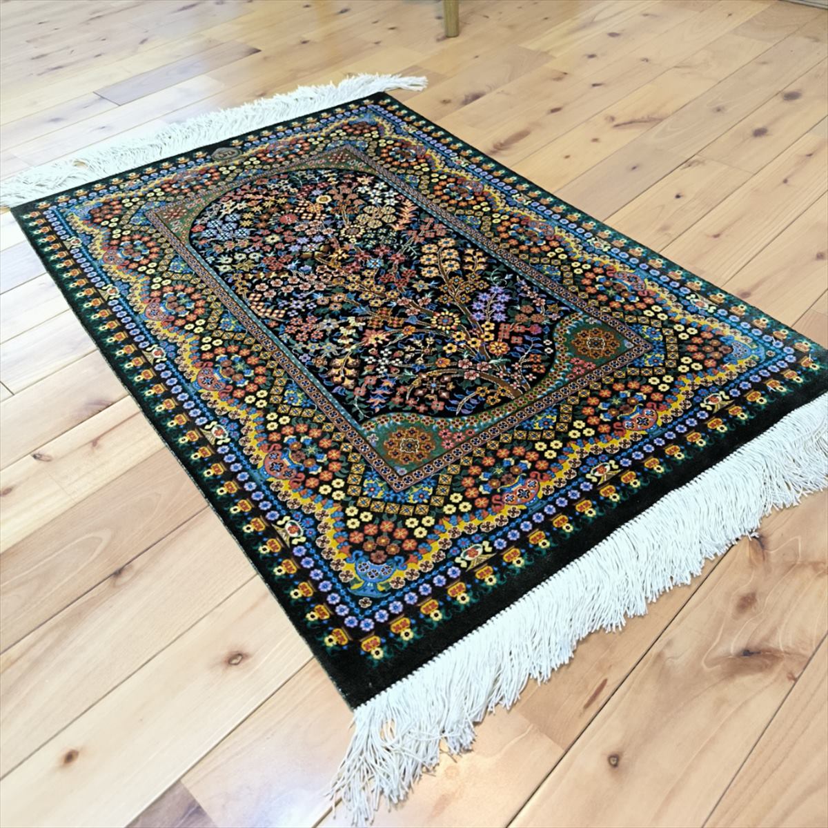 楽天市場】ペルシャ絨毯 【本物イラン産】 88x61cm クム シルク