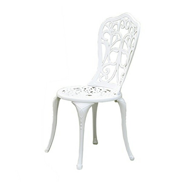 楽天市場】送料無料 アルミ鋳物ガーデンチェア ホワイト アルミ