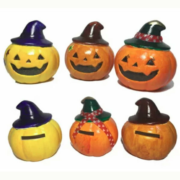 楽天市場】お絵かき陶器 かぼちゃ（陶器）貯金箱 ハロウィン 手作り