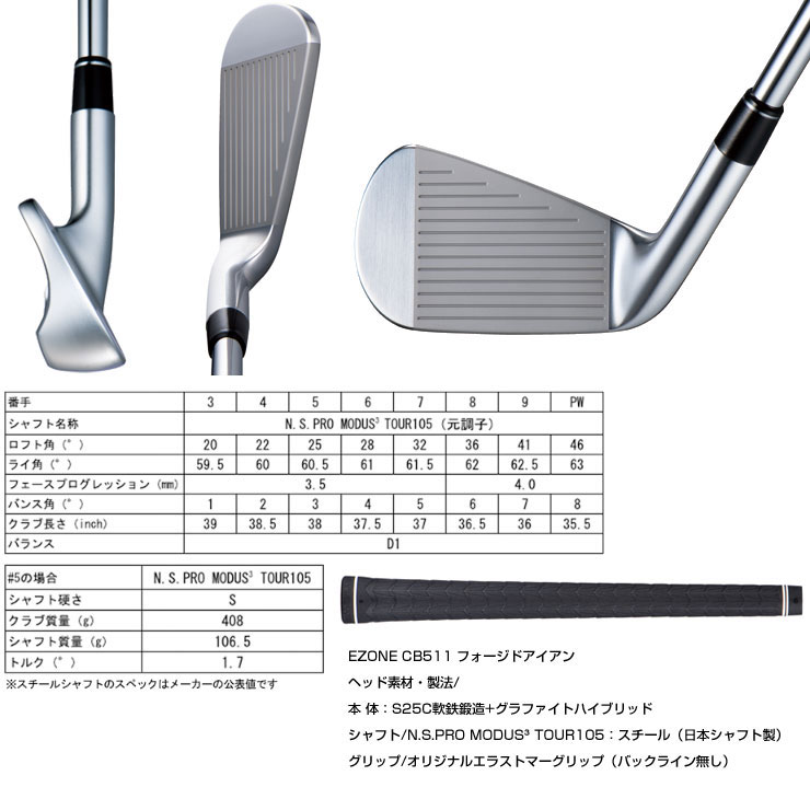 楽天市場】ヨネックス イーゾーン CB 511 FORGED アイアン 6本セット