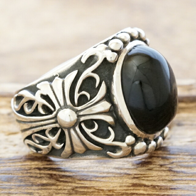 楽天市場】ラージ オニキス リング メンズシルバー 925 大きめ 指輪