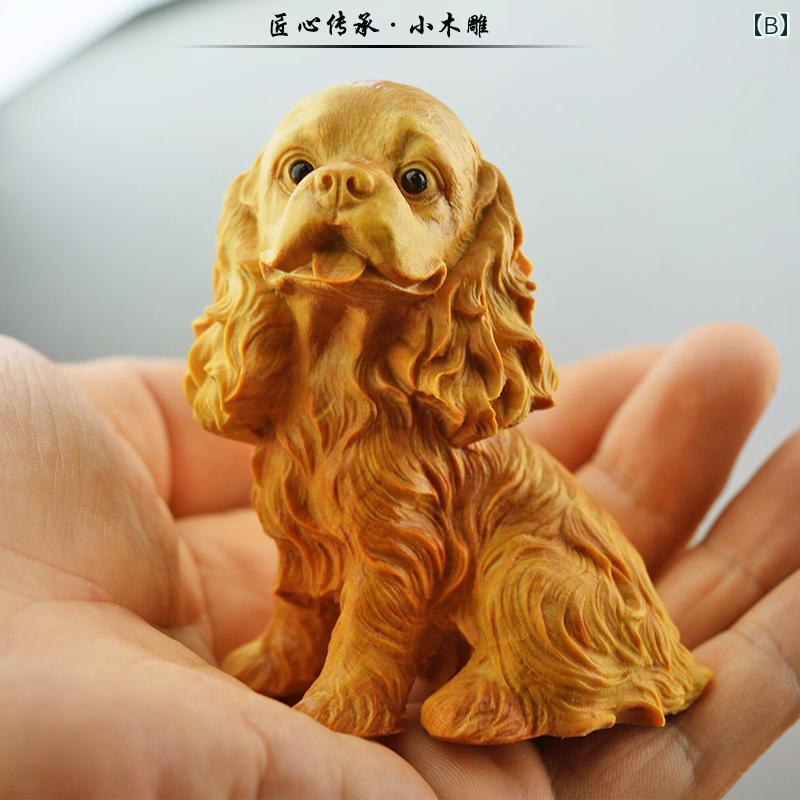 楽天市場】犬 置物 インテリア オーナメント かわいい 木製 動物 彫刻