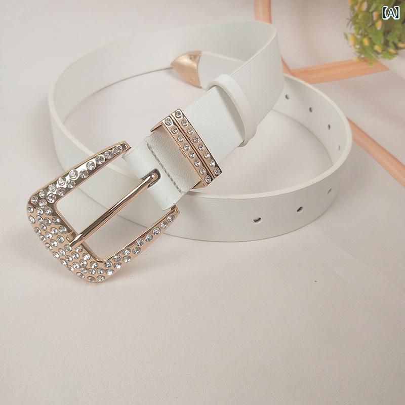 楽天市場】ベルト レディース おしゃれ キラキラ ラインストーン