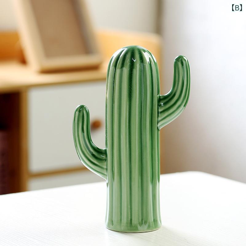 楽天市場】置物 サボテン 陶器 オブジェ 北欧風 シンプル モダン