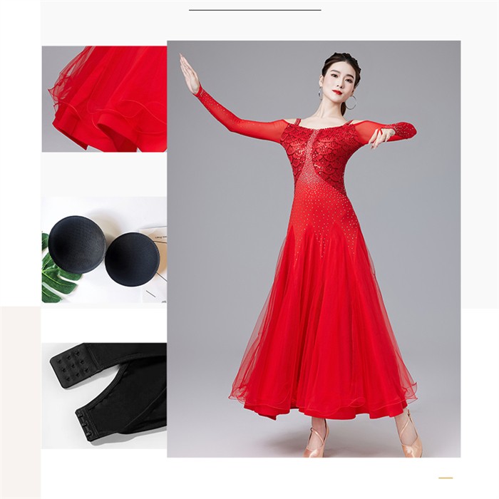 楽天市場】社交ダンスドレス 社交ダンス モダンドレス ブラック レッド