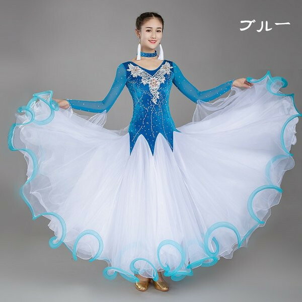 楽天市場】モダンドレス 社交ダンス スタンダード ワルツ 大きいサイズ
