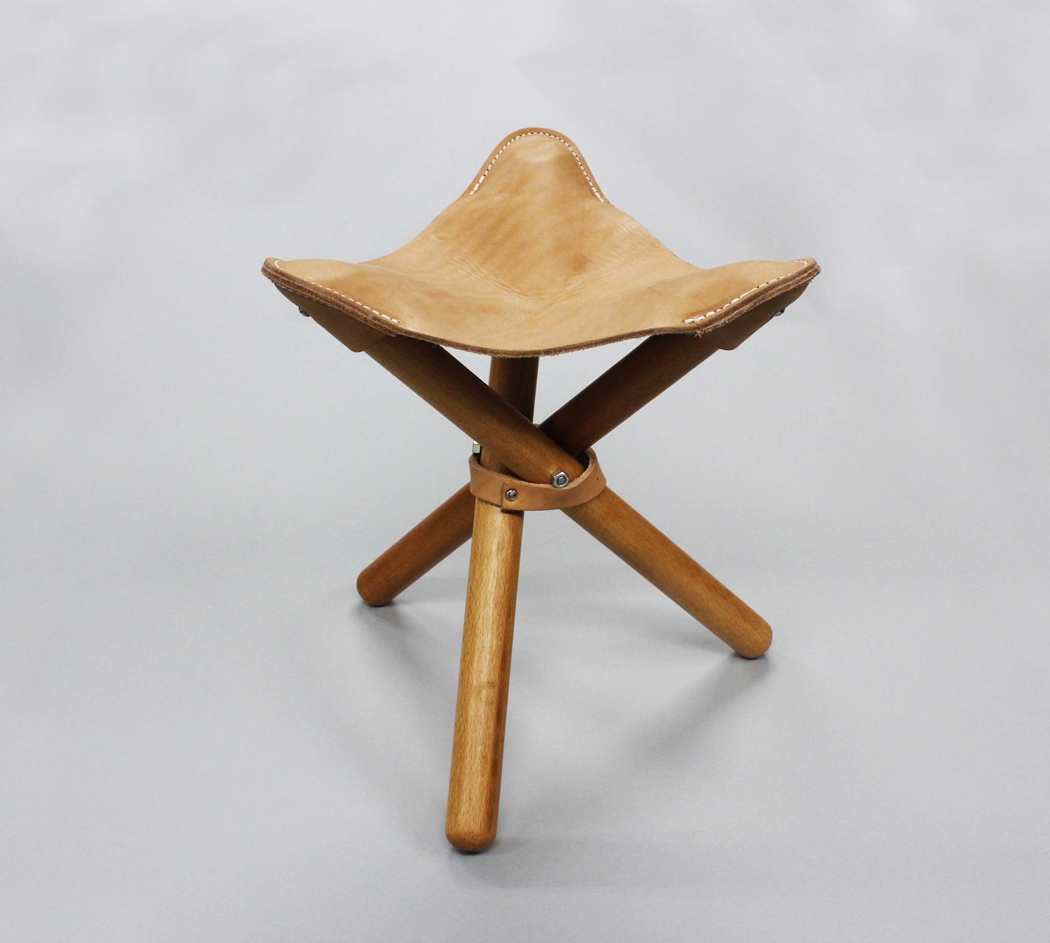 楽天市場】romo ロモ ヌメ革 牛革 三脚 折りたたみチェア sansa chair