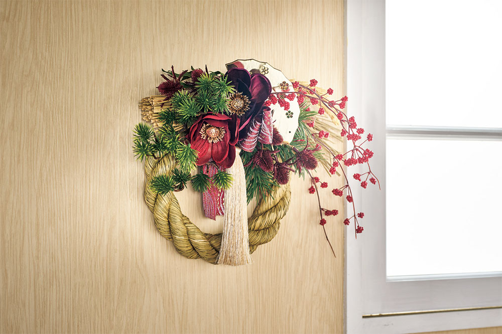 楽天市場】しめ縄 リース しめ縄飾り おしゃれ 人気 お正月飾り 花飾り